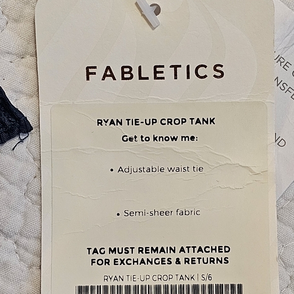 Fabletics Teal Ryan Tie Up Crop Top - Picture 7 of 8